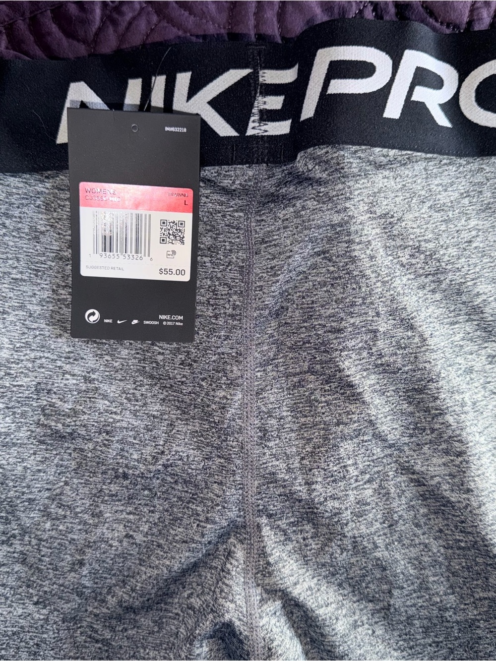 Nike Grey Heather Performance Leggings